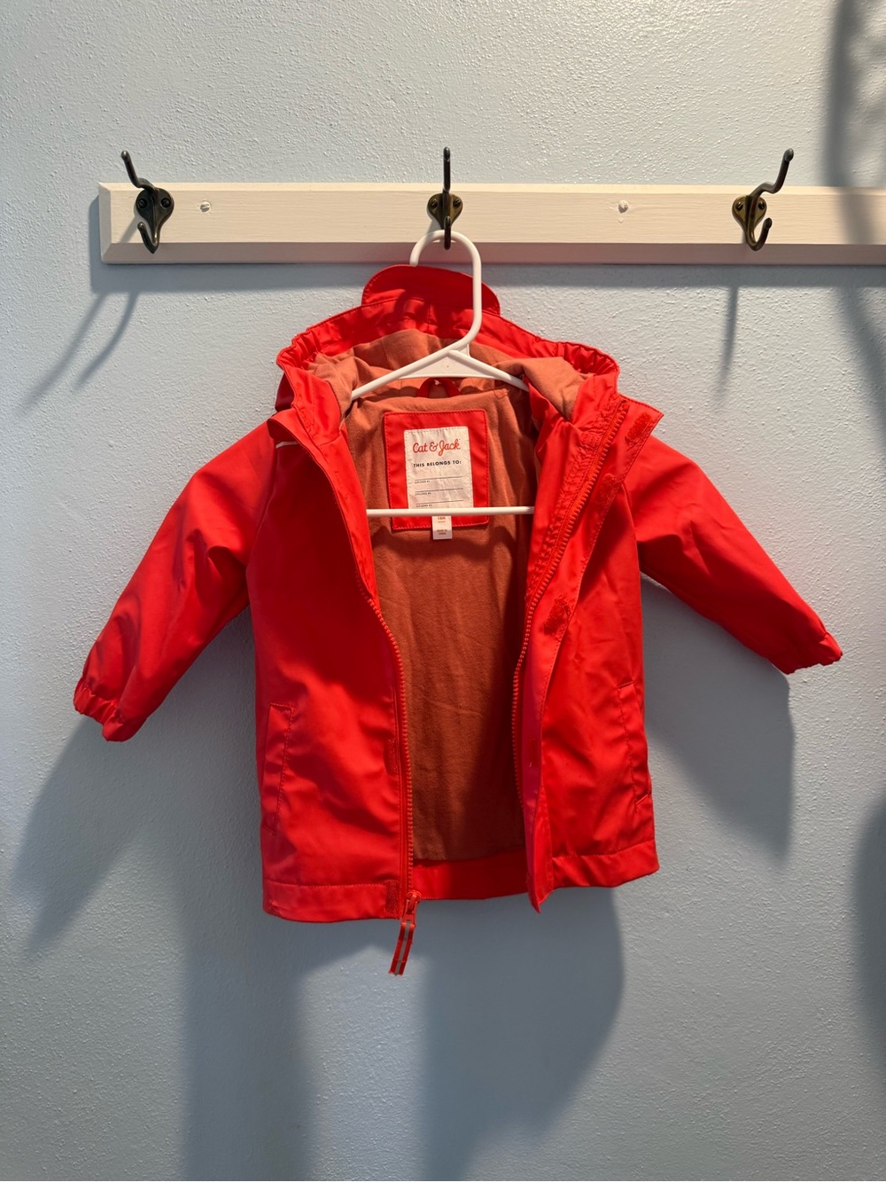 Cat & Jack Red Kids' Hooded Raincoat